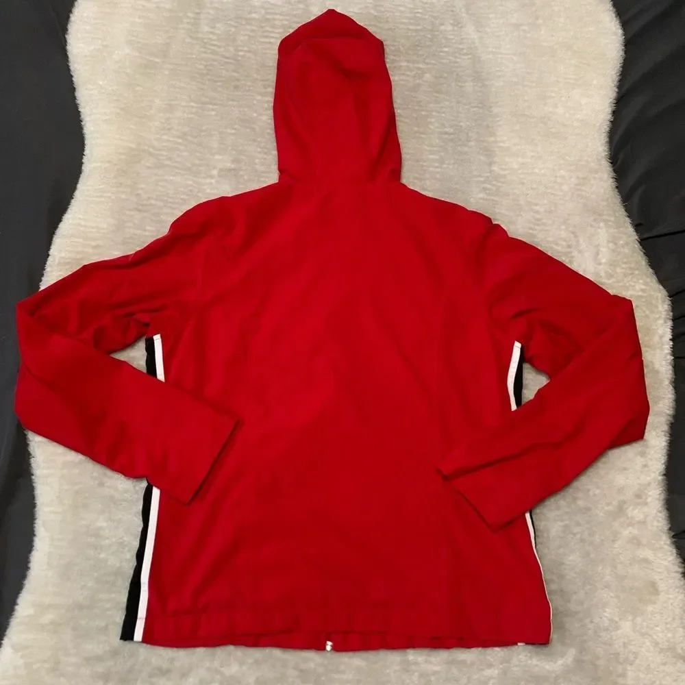 Nike Red Full Zip Womens Y2K Silver‎ Tag Jacket Size Medium